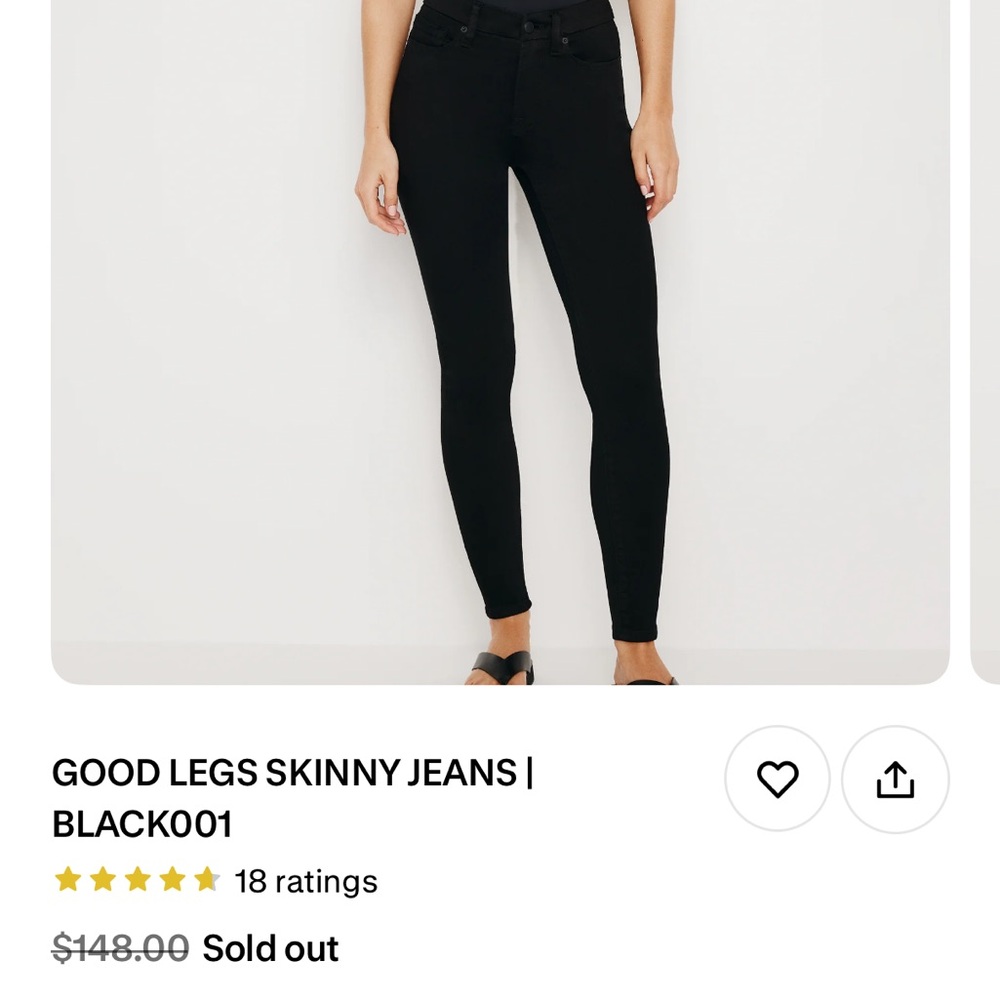 SOLD OUT ONLINE Good Legs Black Skinny Jeans